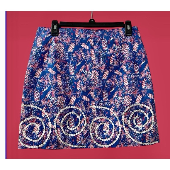 Lilly Pulitzer Cherry Bomb Skirt Size 4 Lavender Cherry...